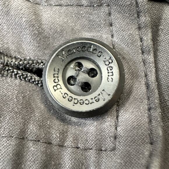 Mercedes Benz Logo Collection Mens L Jacket Black Pocket Zipper button Mock Neck - Picture 14 of 16